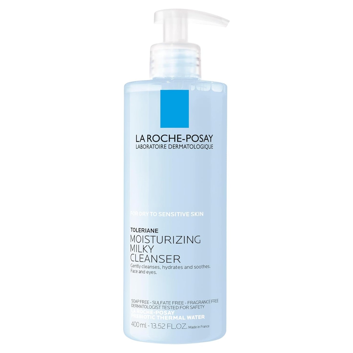HotLa Roche-Posay Toleriane Moisturizing Milky Cleanser with Glycerin, 13.5oz | Gentle face wash with glycerin for dry, sensitive, allergy-prone skin. Hydrating face cleanser & makeup remover cleanser.