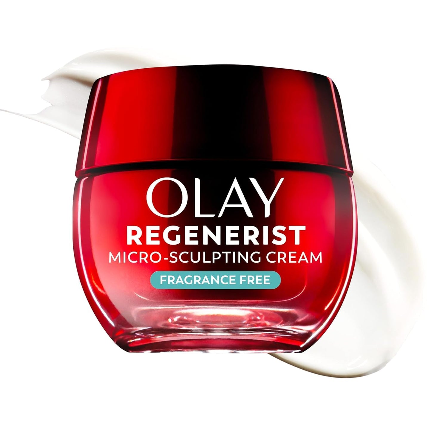 HotOlay Face Moisturizer, Regenerist Micro-Sculpting Cream for Women, Fragrance-Free - Anti-Aging, Anti-Wrinkle, Firming Skin Care - Triple Collagen Cream, Peptide, Hyaluronic Acid, Niacinamide, 2.6oz