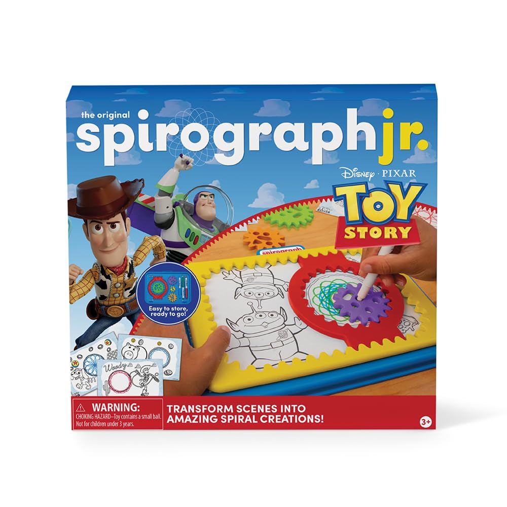 HotSpirograph Jr. — Jumbo Sized Gears Classic Retro Toy For Spiral Drawing Art Design Toy Kit for Smaller Hands — For Kids Ages 3 and Up