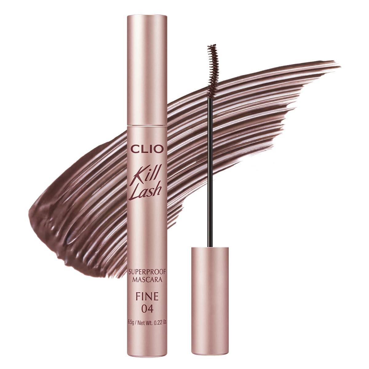 HotCLIO Kill Lash Superproof Mascara, Waterproof Fiber Lengthening for Straight Lashes, Smudge & Flake-Proof, Clump-Free Lash Extension for Lifted Curl, Safe for Sensitive Eyes (001 Long Curling)