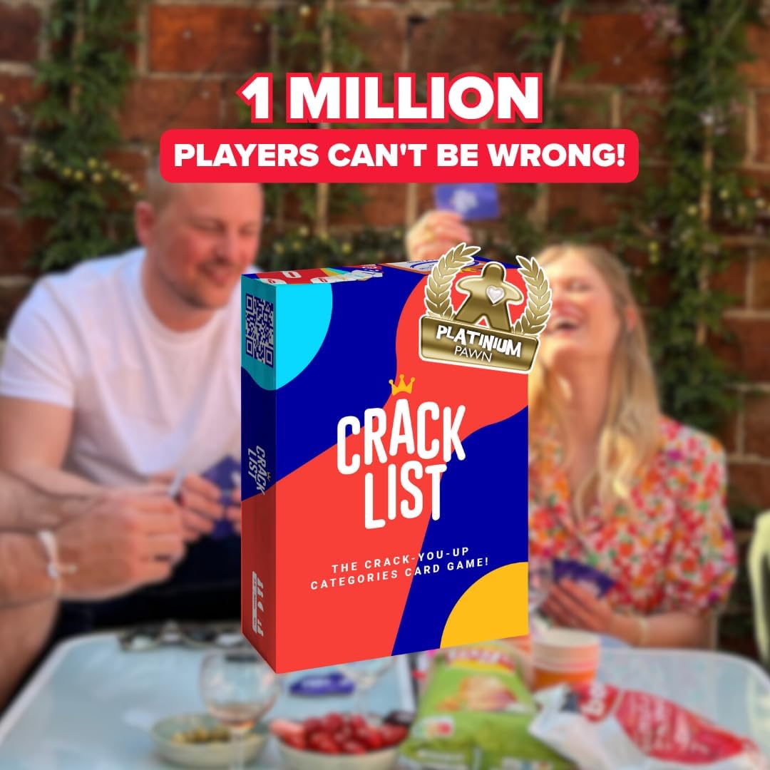 HotSAVANA Crack List - The Crack-You-Up Categories Card Game | 2+ Players | Quick and Hilarious Game for Kids, Teens and Adults | Family Board Games
