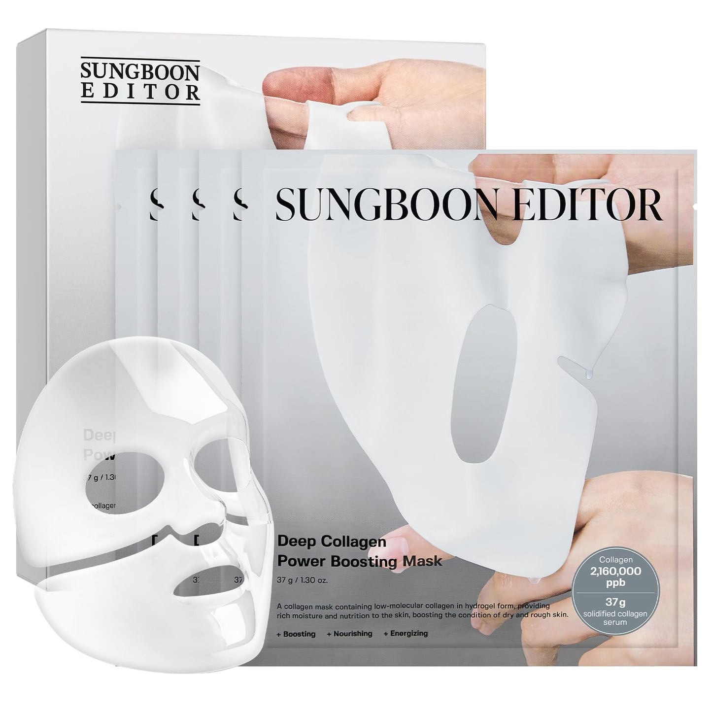 HotSUNGBOON EDITOR Deep Collagen Overnight Mask Hydrating Mask for Glass Skin, Wrinkle Care, Firming & Pore Refining 2,160,000PPB Collagen + 9 Peptides Korean Skincare, 4ea, Gifts for Women