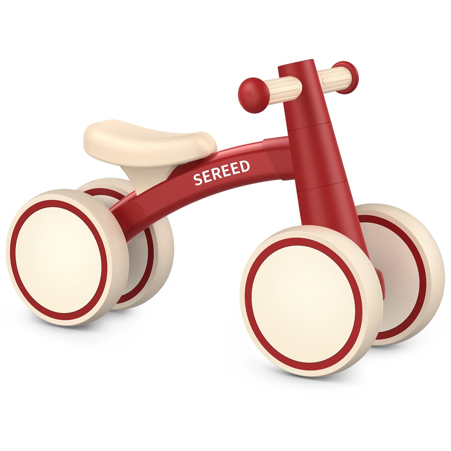 HotSEREED Baby Balance Bike for 1 Year Old Boys Girls 12-24 Month Toddler Balance Bike, 4 Wheels Toddler First Bike, First Birthday Gifts