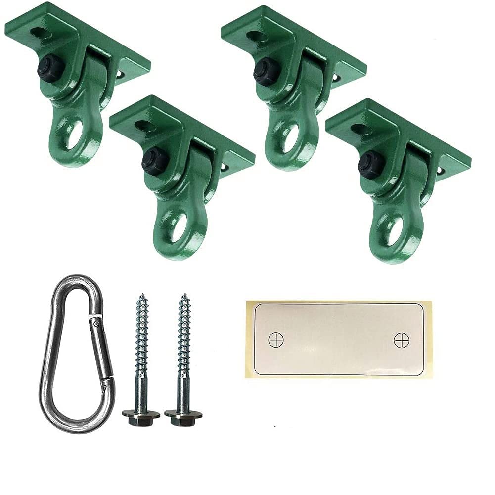 HotABUSA Heavy Duty Black Swing Hangers Screws Bolts Included Over 5000 lb Capacity Playground Porch Yoga Seat Trapeze Wooden Sets Indoor Outdoor 2 Pack