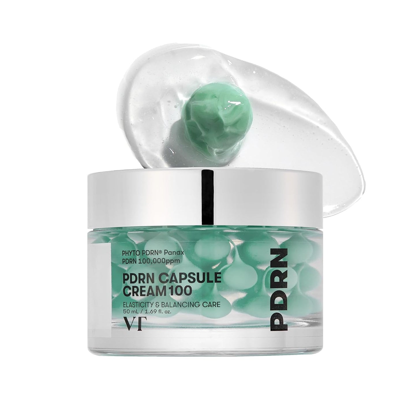 HotVT COSMETICS PDRN Capsule Cream 100, Hydrating Face Moisturizer with 100,000ppm PDRN, Hyaluronic Acid, 9 Peptides, Firming & Plumping Nourishing Cream, Korean Skin Care, 1.69 fl. oz.