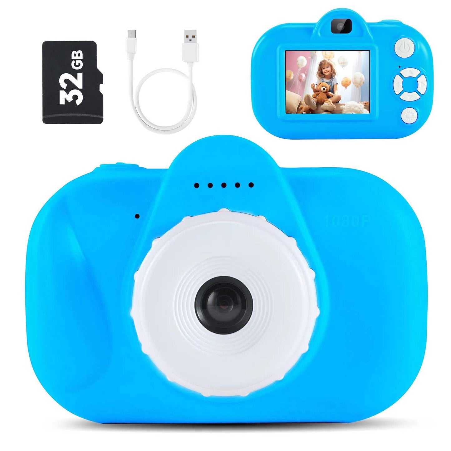 Hot Kids Camera Boys Toys for 3 4 5 6 7 8 9 Years Old Boys, 48MP Dual Lens Kids Digital Camera Christmas Birthday Gifts, 1080P HD Video Selfie Toddler Camera with 32G SD Card