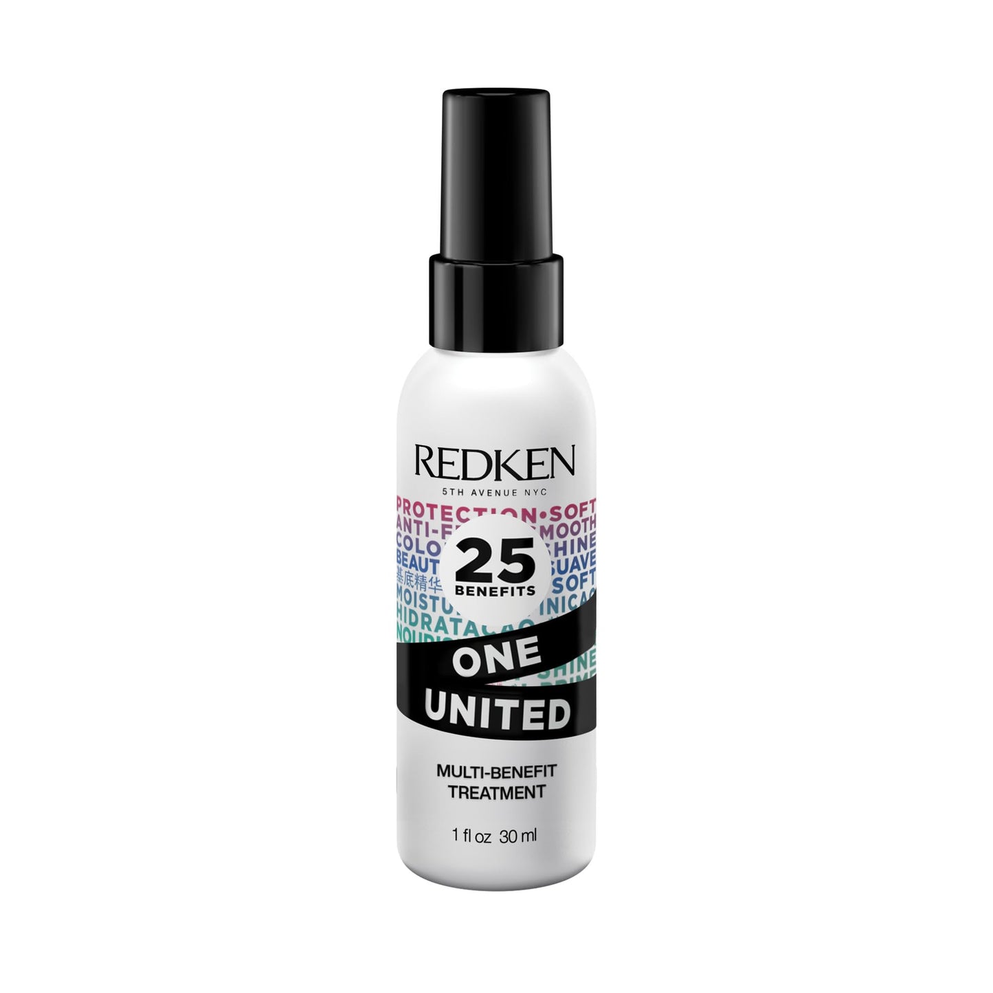 HotRedken One United All-In-One Leave In Conditioner - Multi-Benefit Leave In Treatment For All Hair Types, Heat Protectant and Detangler Spray, Paraben-Free