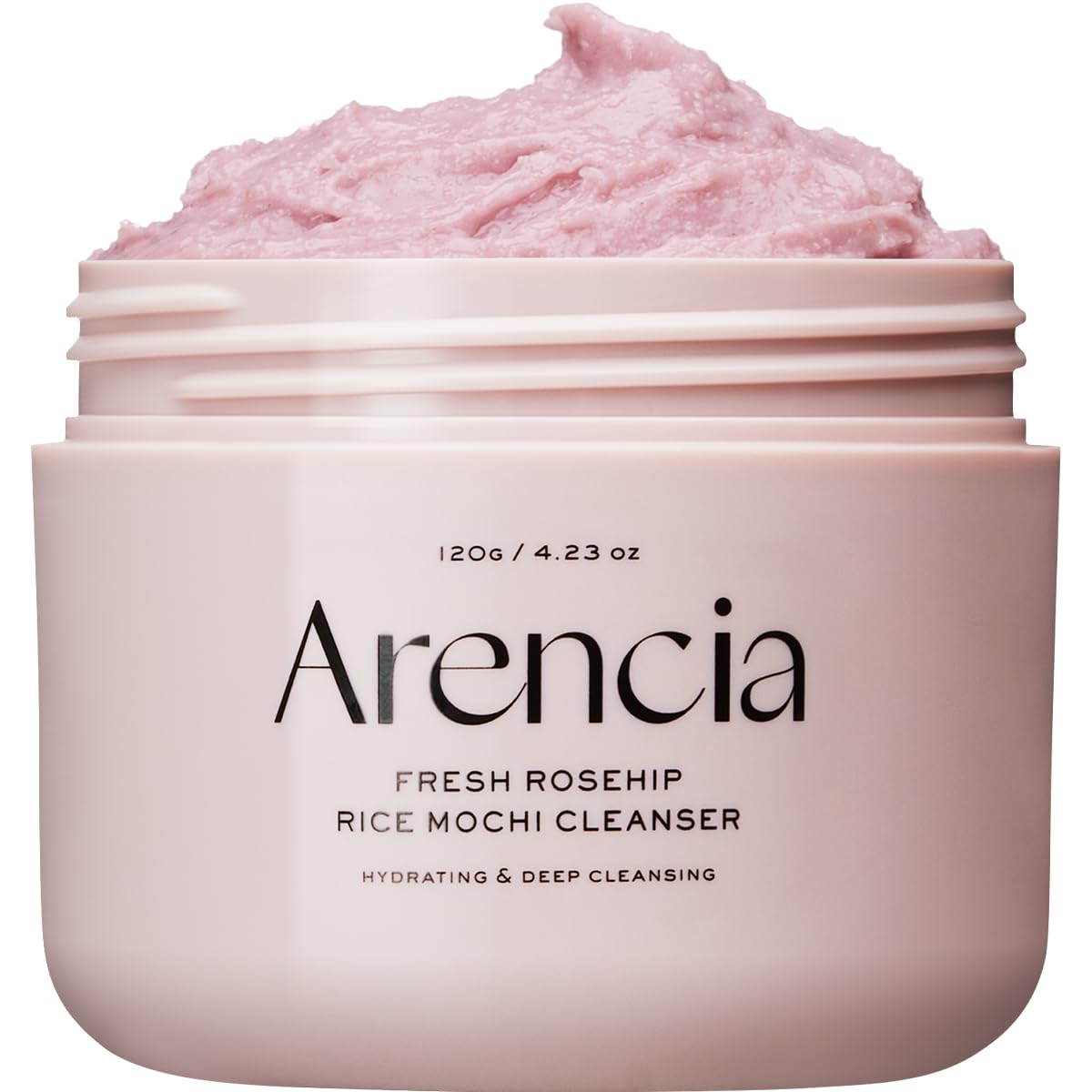HotArencia Korean Rice Mochi Face Cleanser - Face Wash, Gentle Scrub All in One for Deep Cleansing, Moisturizing, Pore Minimizing with Rice Water & Green Tea (4.23oz)