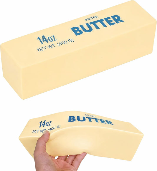 Hot Giant Butter Squishy Toys,Soft Slow Rising Butter Stick Squishy,Realistic Food Squishies,Big Squishy Butter Stress Relief Squeeze Toy (Large)