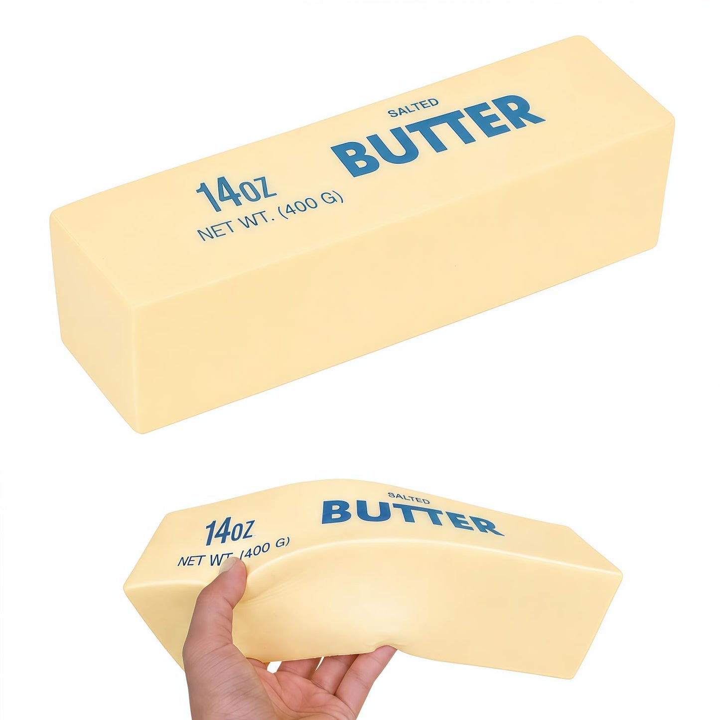 Hot Giant Butter Squishy Toys,Soft Slow Rising Butter Stick Squishy,Realistic Food Squishies,Big Squishy Butter Stress Relief Squeeze Toy (Large)