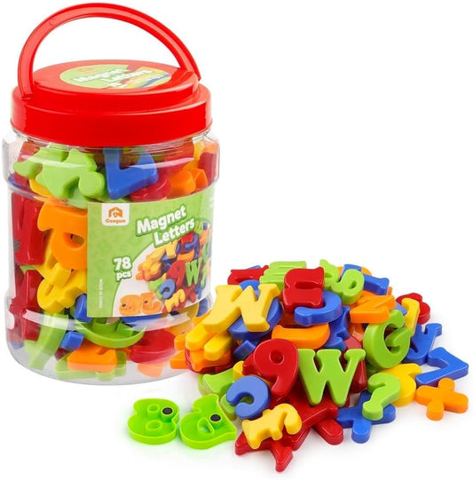 Hot Coogam Magnetic Letters Numbers Alphabet Fridge Magnets Colorful Plastic ABC 123 Educational Toy Set Preschool Learning Spelling Counting Uppercase Lowercase Math for 3 4 5 Years Kid(78 Pcs)