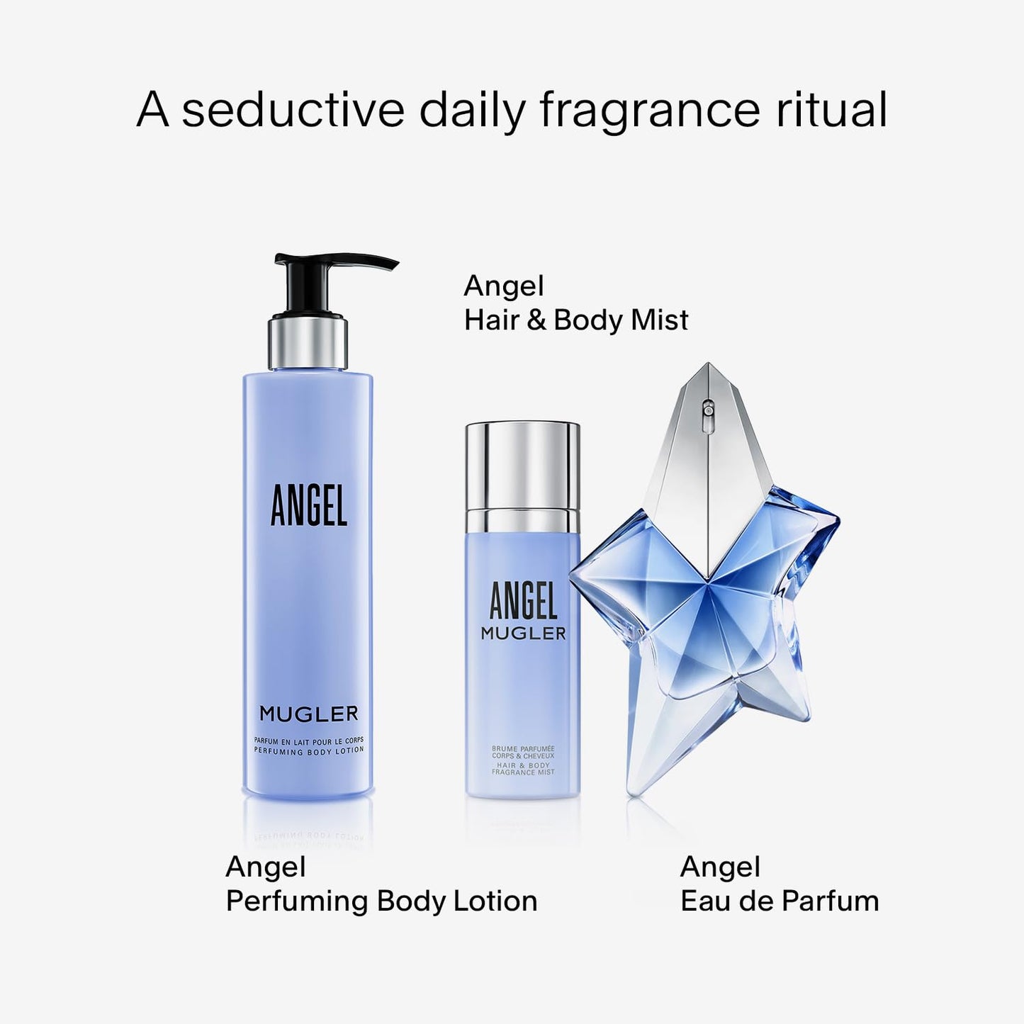 Hot Mugler Angel Hair & Body Mist Gourmand Womens Fragrance - 3.3 Fl Oz | Perfume Mist with Bergamot, Praline Accord & Patchouli - Travel Friendly Bottle Part of a Daily Routine