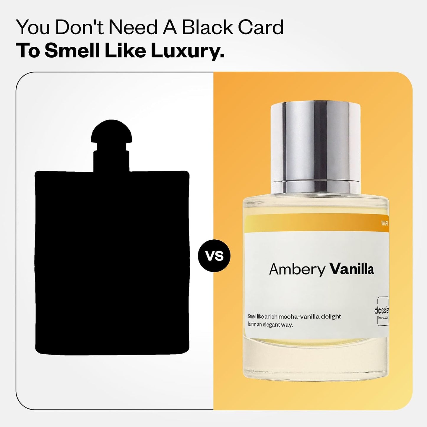 Hot Dossier - Ambery Vanilla - Eau de Parfum - Vanilla Perfume - Inspired by Black Opium - Long-Lasting Fragrance - Feminine - 1.7 fl oz (50ml)