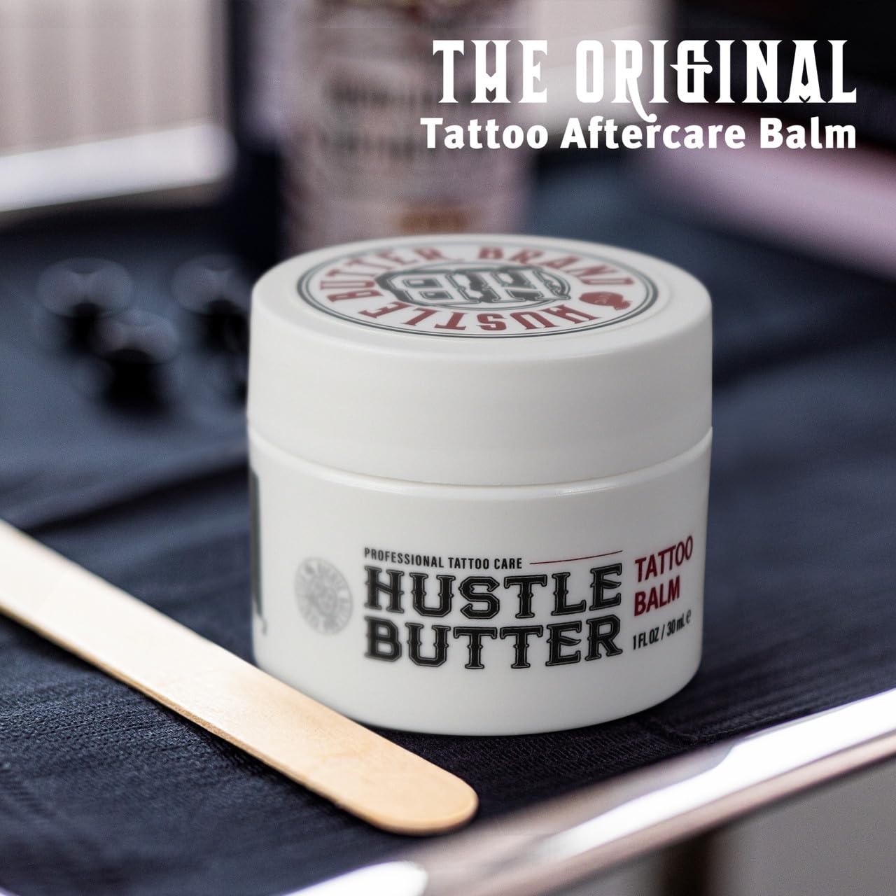 HotHustle Butter Deluxe – Tattoo Butter for Before, During, and After the Tattoo Process – Lubricates and Moisturizes – 100% Vegan Replacement for Petroleum-Based Products – 1 oz