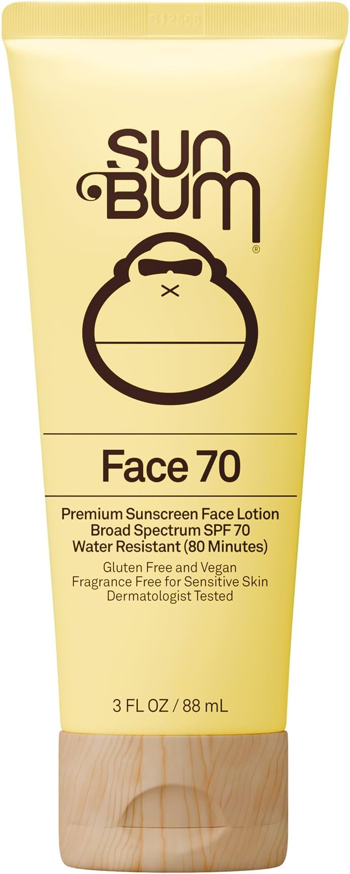HotSun Bum Original SPF 50 Sunscreen Face Lotion - Broad Spectrum Moisturizing Facial Sunscreen with Vitamin E - Travel Size - 3 oz