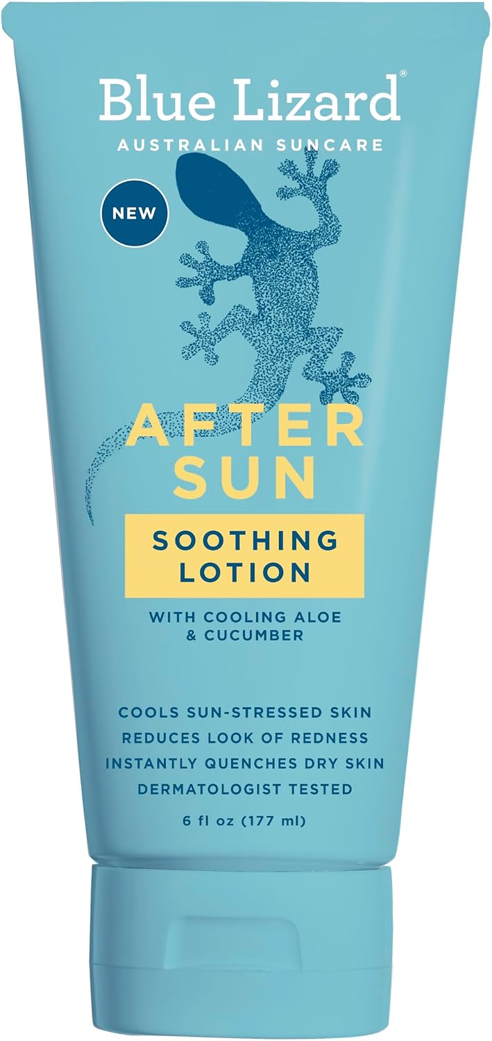 HotAfter Sun Soothing Lotion, Lightweight Formula with Shea Butter, Soothes and Moisturizes, Proven to Reduce the Look of Redness, Instant Hydration, Vegan, Hypoallergenic, 6 oz.