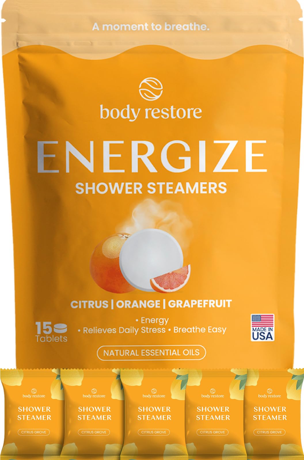 HotBodyRestore Shower Steamers Aromatherapy, Self Care Gifts, Relief 15 Pack | Birthday Gifts for Women & Men, Spa Stress Relief & Relaxation, Eucalyptus & Menthol Essential Oil Tablets