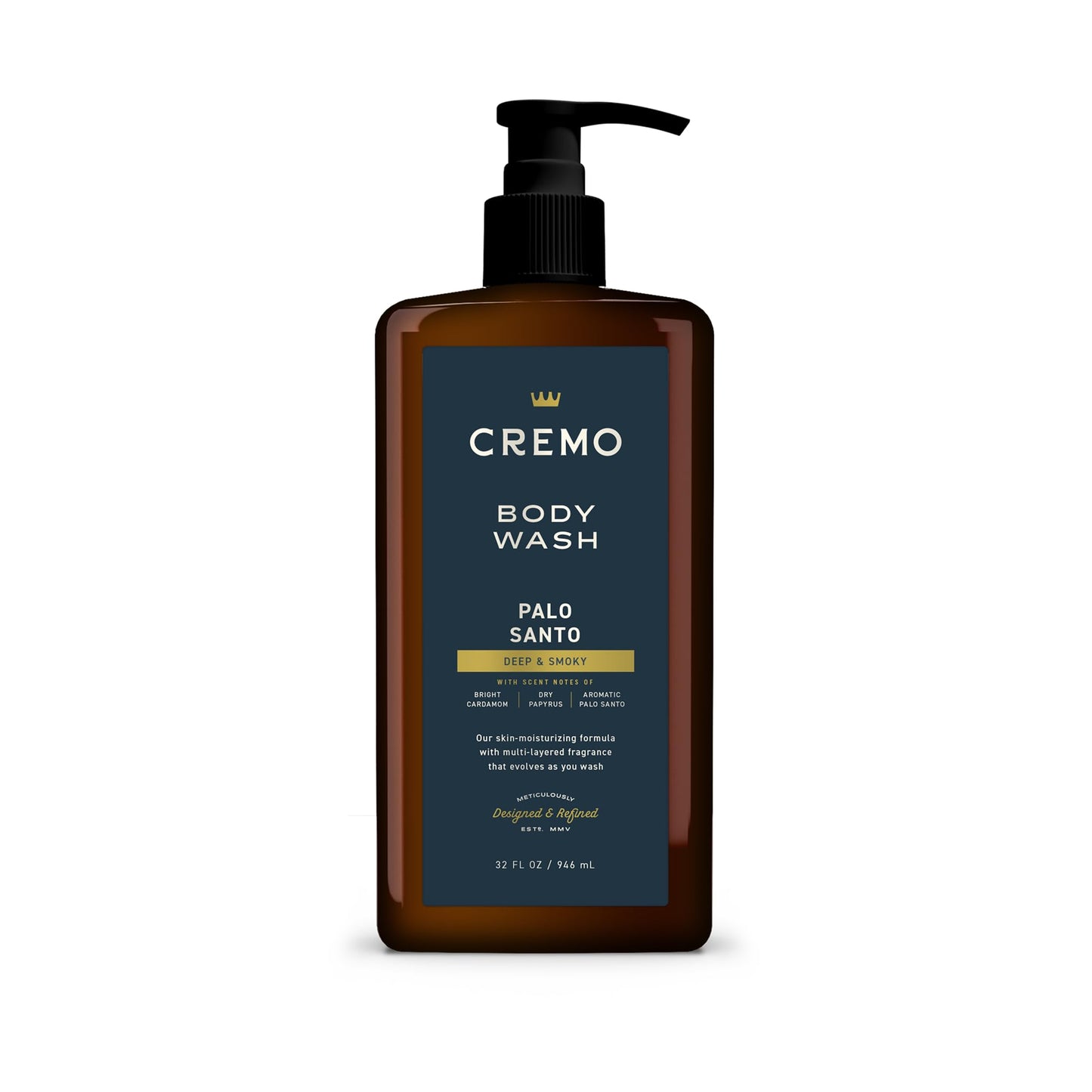 HotCremo Rich-Lathering Italian Bergamot Body Wash for Men, 32 Fl Oz