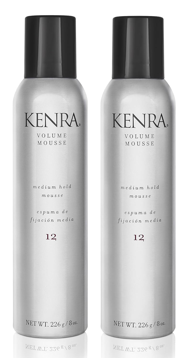 HotKenra Professional Volume Mousse 12 | Firm Hold Mousse | Alcohol Free | Non-drying, Non-flaking Lightweight Formula | Tames Frizz & Conditions | Thermal Protection up to 45F | All Hair Types