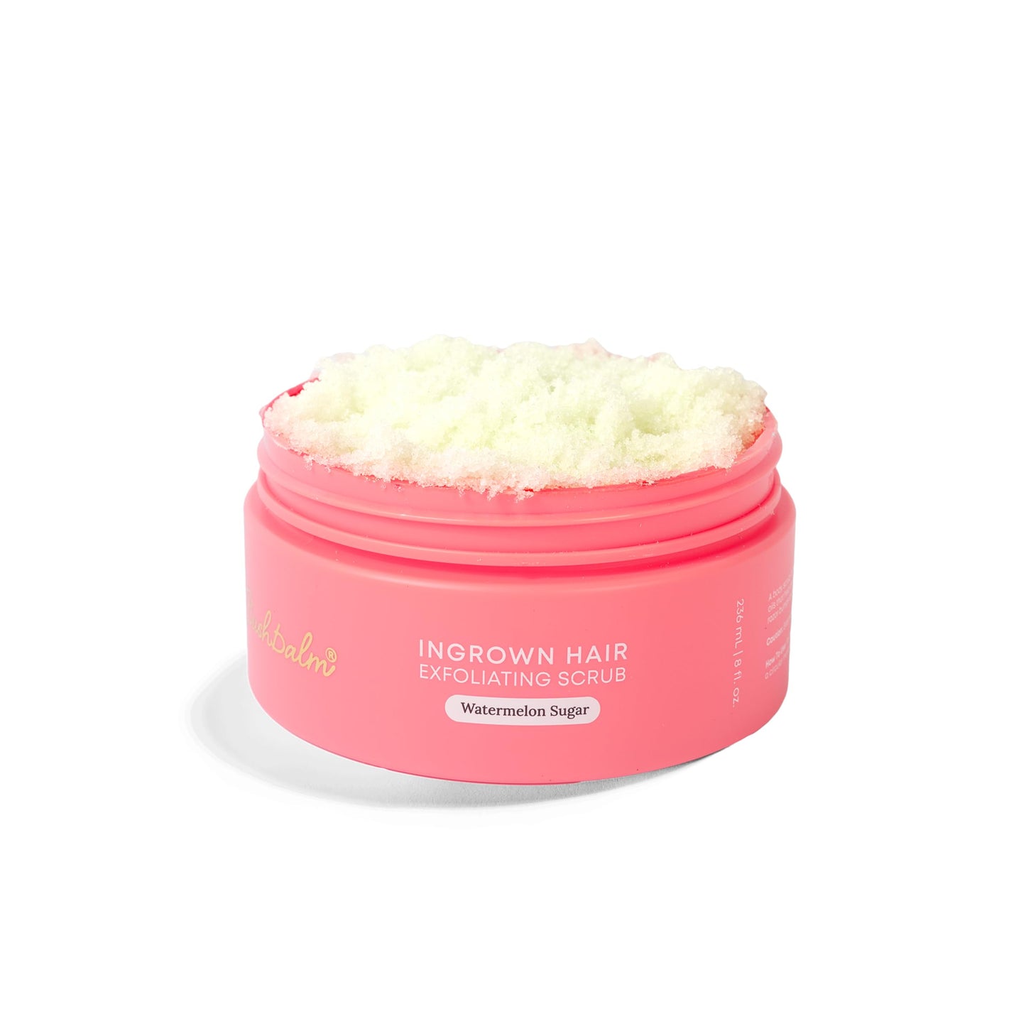 HotBushbalm Ingrown Hair Exfoliating Scrub - Reduces Appearance of Ingrown Hairs and Razor Bumps, Soothes Skin and Post-Shave Redness - Nude, 236 ml