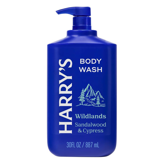 HotHarry's Men's Body Wash - Wildlands - 30 fl oz - Shower Gel for Men - No Parabens, Sulfates, or Dyes