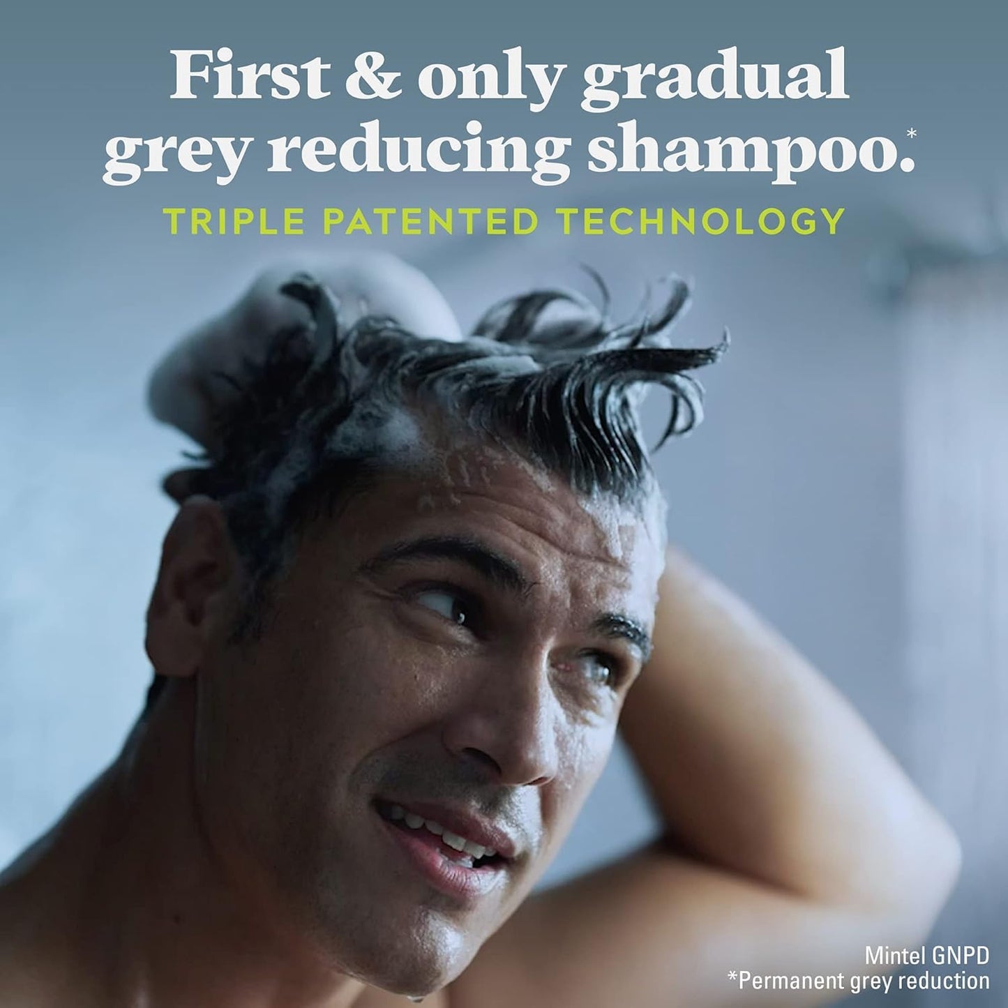 HotJust for Men Control GX Grey Reducing Shampoo, Gradual Hair Color with Keratin for Stronger Thicker and Healthier Looking Hair, 4 Fl Oz - Pack of 1