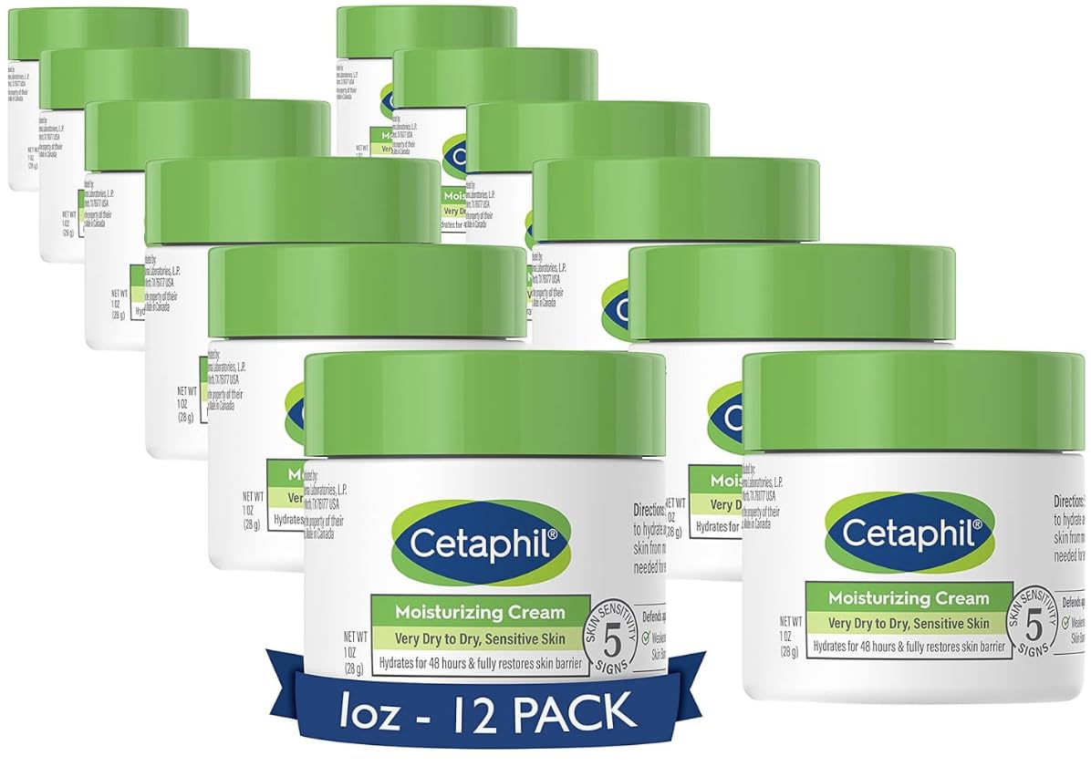 HotCetaphil Face & Body Moisturizer, Hydrating Moisturizing Cream for Dry to Very Dry, Sensitive Skin, NEW 3 oz Pack of 3, Fragrance Free, Non-Comedogenic, Non-Greasy | Face & Body Cream, Dry To Very Dry Skin, Non-Comedogenic, Fragrance Free, Dermatologis