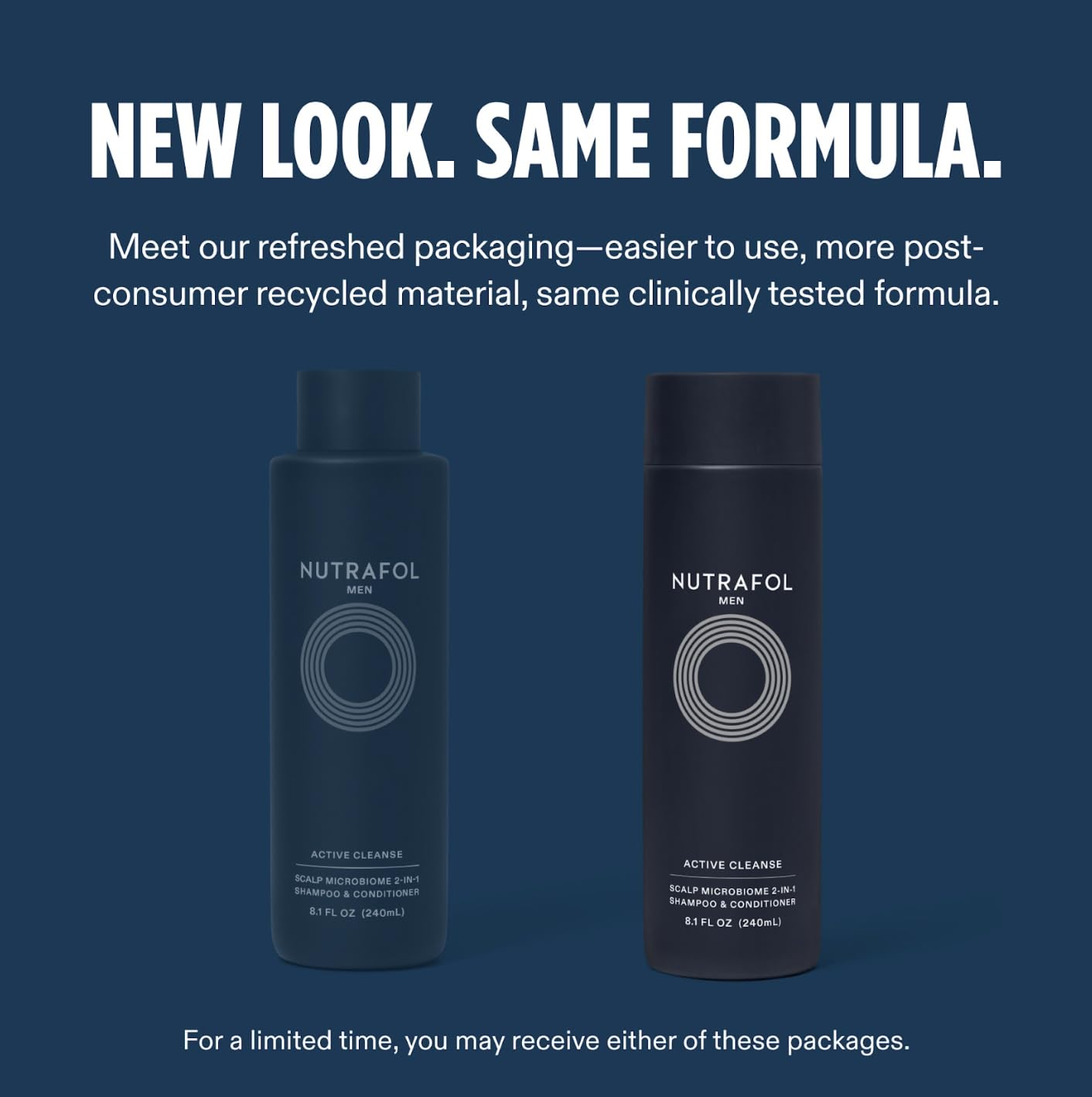 HotNutrafol Men's Shampoo and Conditioner 2-in-1, Cleanses, Hydrates, Unclogs Pores, Improves Hair Volume & Strength, Physician-formulated for Thinning Hair, Color Safe, Sulfate Free - 8.1 Fl Oz Bottle