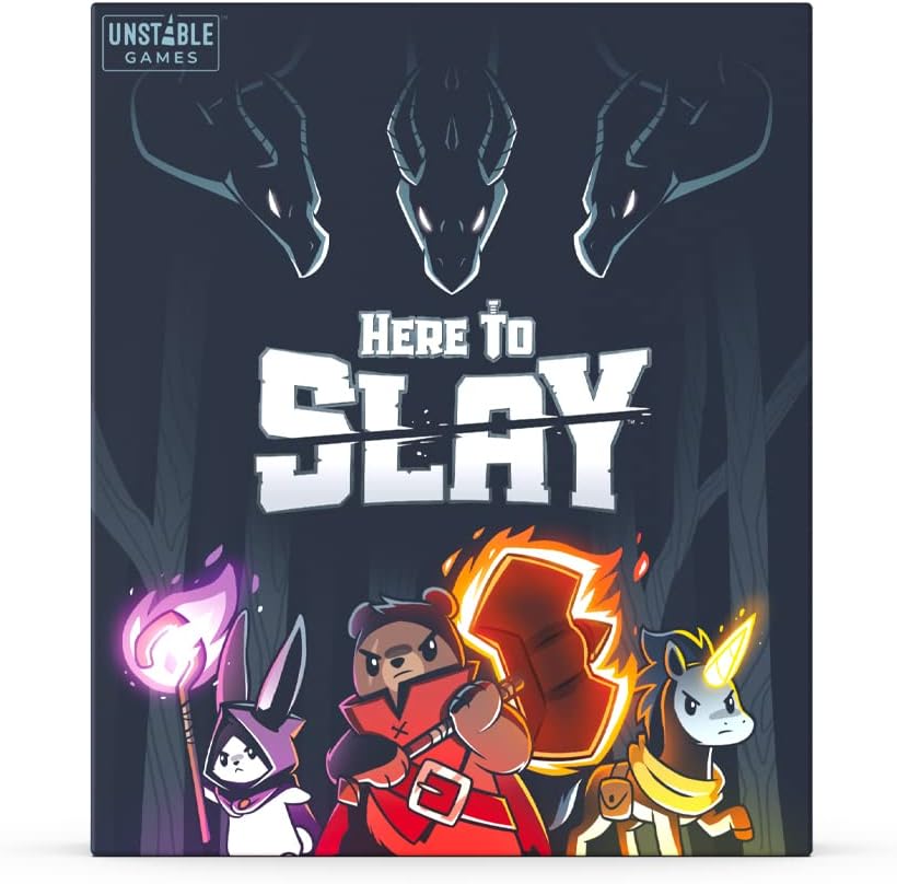 Hot Unstable Games Here to Slay Card Game - Fantasy Adventure Strategy Game for 2-6 Players, Ages 10 and Up - Family Game Night Card Game from the Creators of Unstable Unicorns