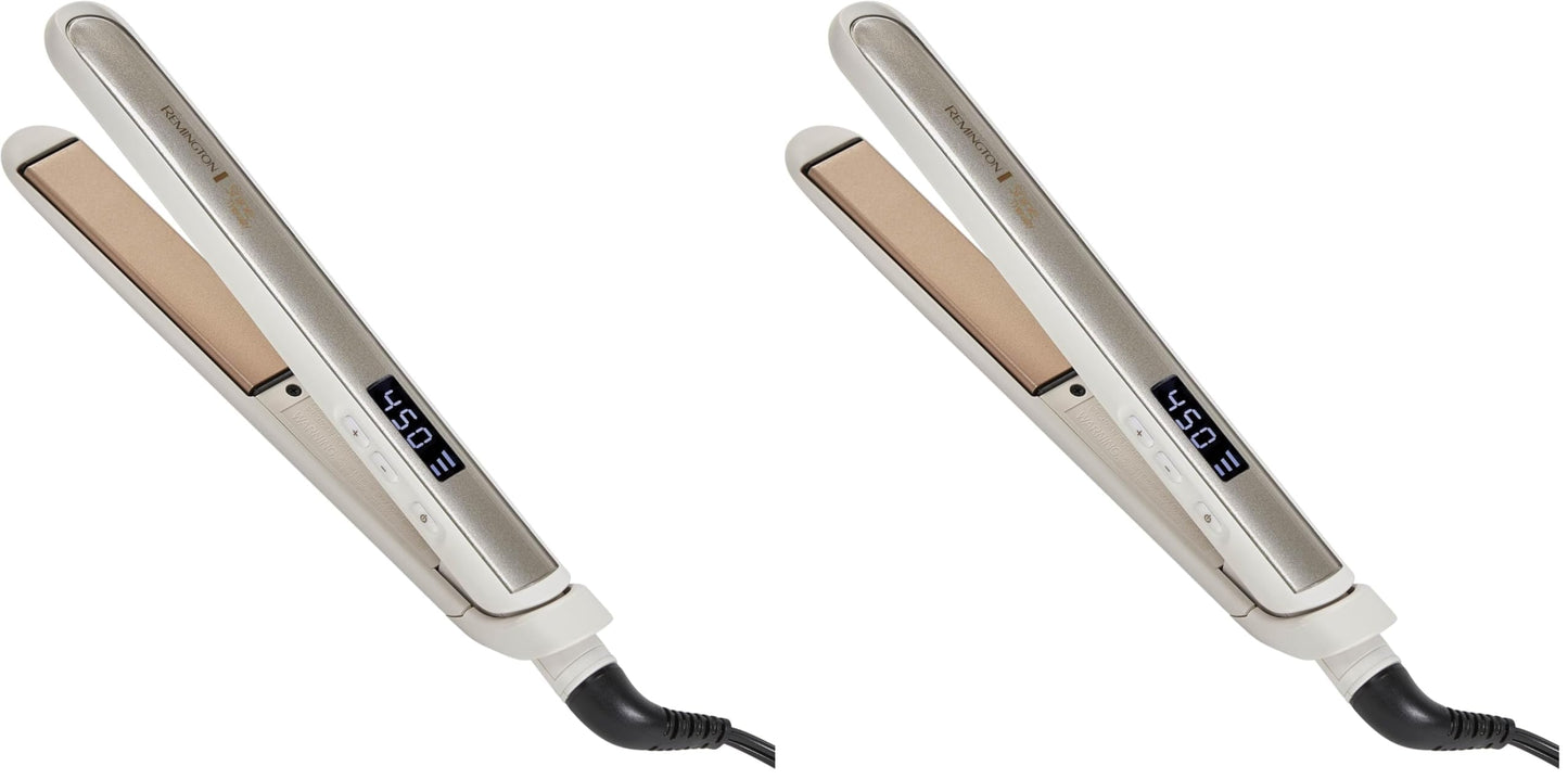 HotRemington Shine Therapy 1 inch Hair Straightener Iron, Flat Iron Infused with Argan Oil & Keratin, Professional Ceramic Flat Iron for Less Frizz, Shines and Smooth, Styling Tools
