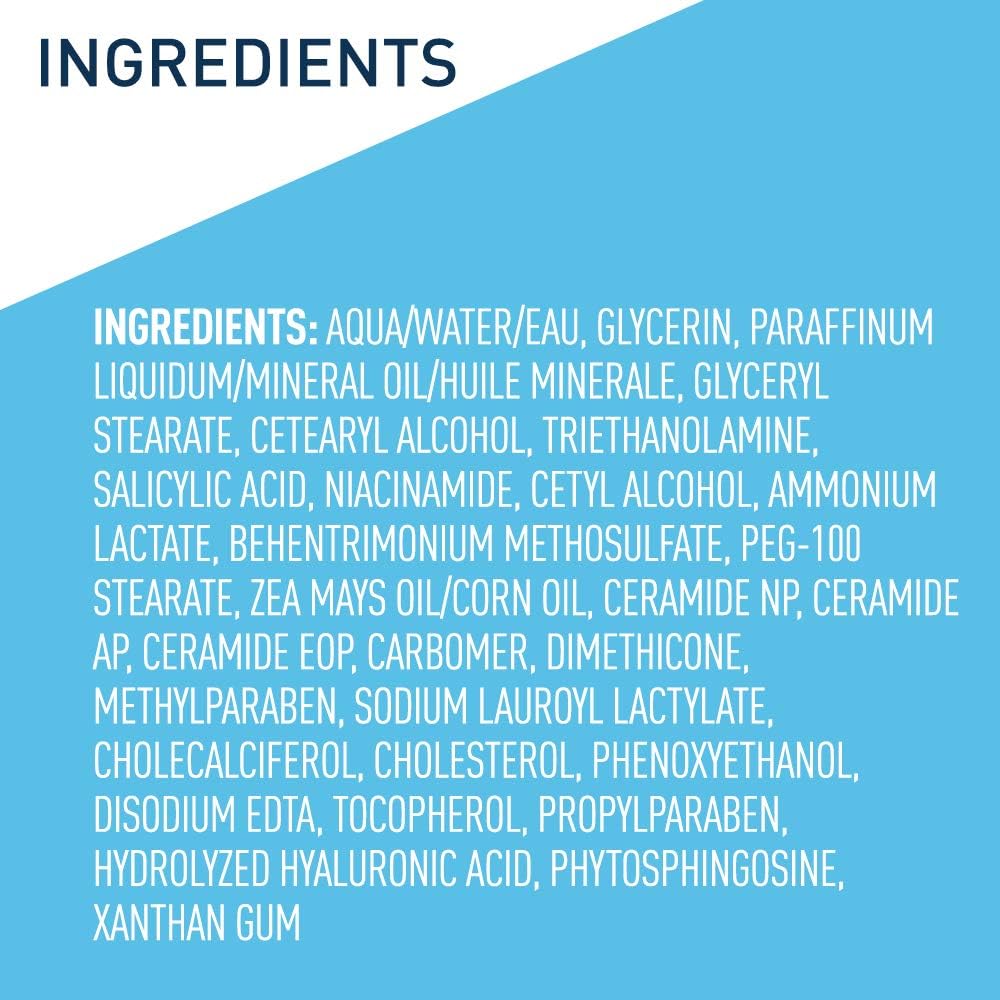 HotCeraVe Moisturizing Cream with Salicylic Acid, Exfoliating Body Cream with Lactic & Hyaluronic Acid, Niacinamide, and Ceramides, Fragrance Free & Allergy Tested, 12 Ounce