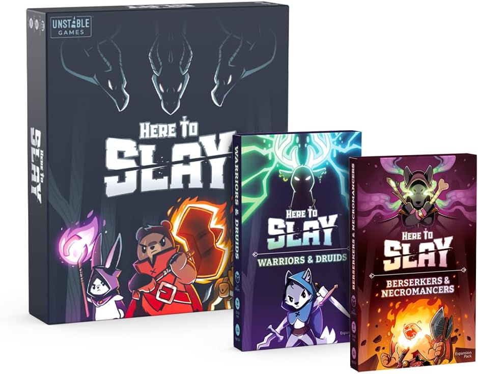 Hot Unstable Games Here to Slay Card Game - Fantasy Adventure Strategy Game for 2-6 Players, Ages 10 and Up - Family Game Night Card Game from the Creators of Unstable Unicorns