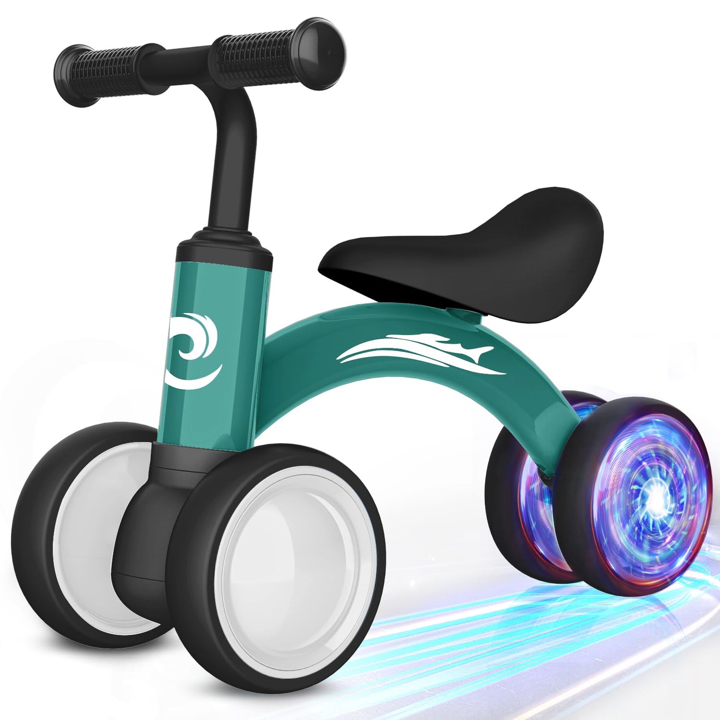 HotGamfeiny Colorful Lighting Baby Balance Bike Toys for 1 Year Old Boy Girl Gifts, 10-36 Month Toddler Balance Bike, No Pedal 4 Silence Wheels & Soft Seat First Riding on Toys, 1st Birthday Gifts