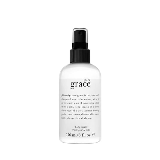 Hot philosophy pure grace body spray - crisp & clean women's scent - with notes of water lily, leafy greens & musk - luxury body spritz for women - long lasting fragrance - 8 fl oz.