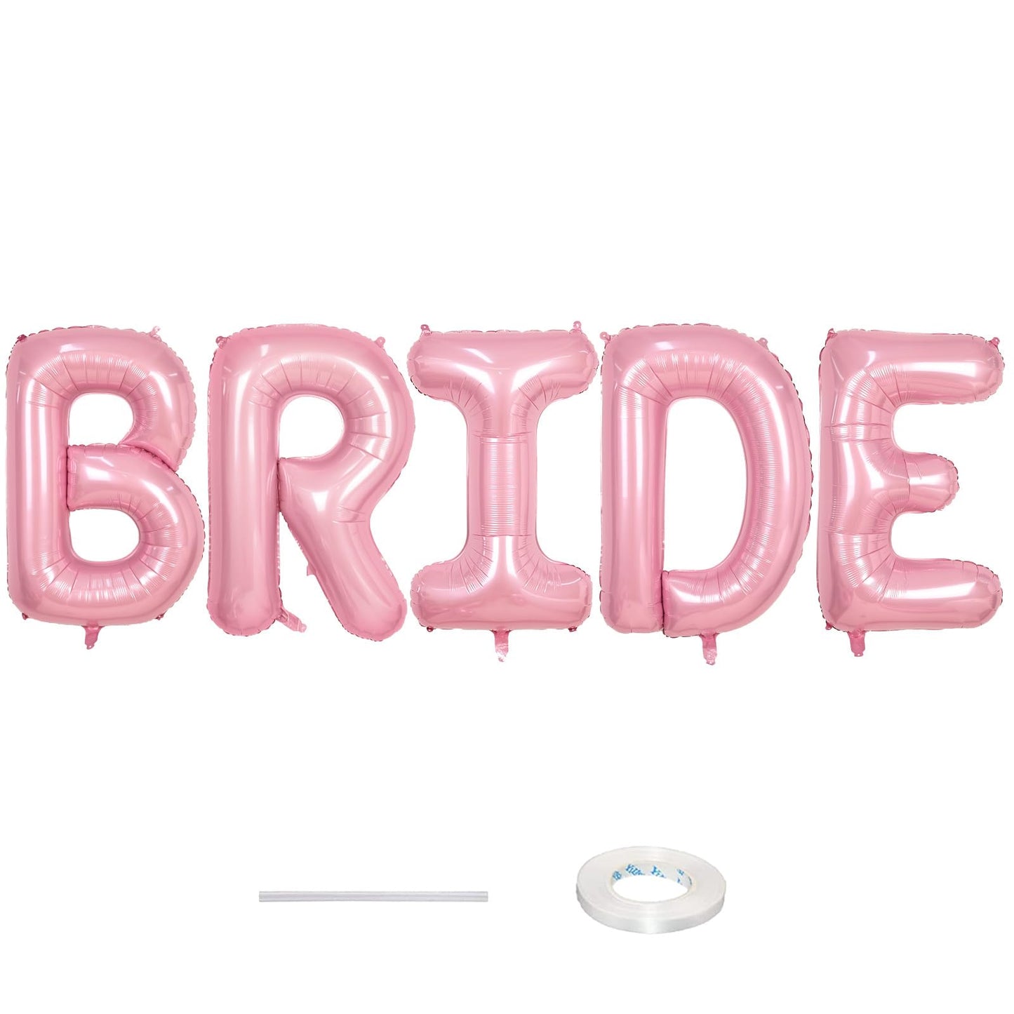 Hot40 Inch Beige BRIDE Balloons Bachelorette for Bridal Shower, Cream White Sand Bride Mylar Foil Banner Letter Sign, Bridal Balloon Banner for Wedding Engagement Bride To Be Party Favors Decorations