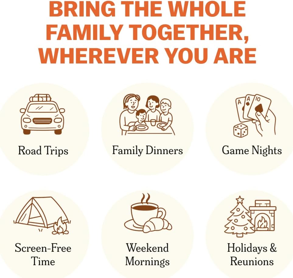 HotTALES 150 Conversation Cards, Perfect for Dinners, Road Trips, Classrooms & Game Nights, Gifts & Gatherings, Conversation Starters to Spark Creativity (Family Edition)