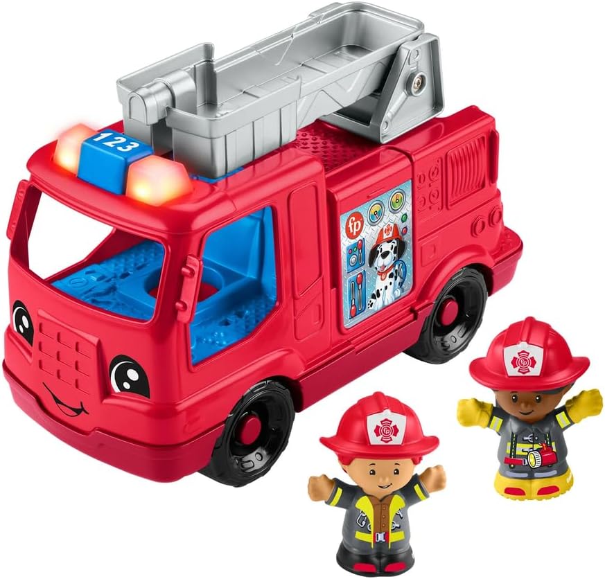 HotFisher-Price Little People Fire Truck Toddler Toy | Push-Along Vehicle, Lights, Music & Sounds, 2 Figures, Preschool Kids Ages 1+ Years