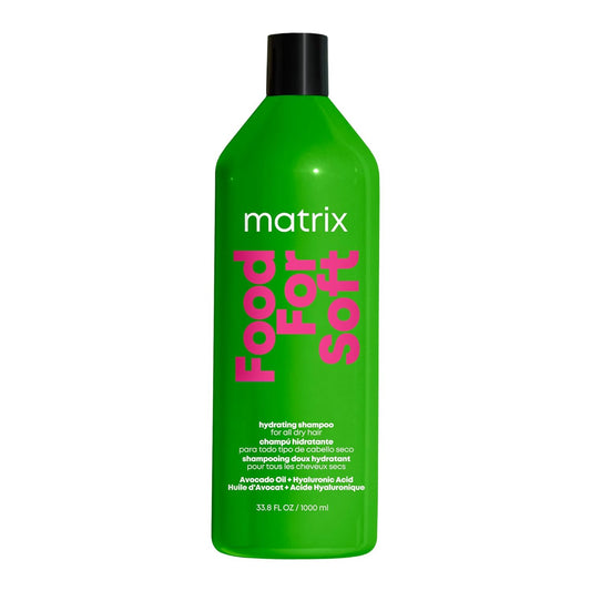 HotMATRIX Food For Soft Shampoo For Dry and Brittle Hair - Moisturizes and Hydrates, Softens and Smooths, With Avocado Oil & Hyaluronic Acid, Vegan, For All Hair Types