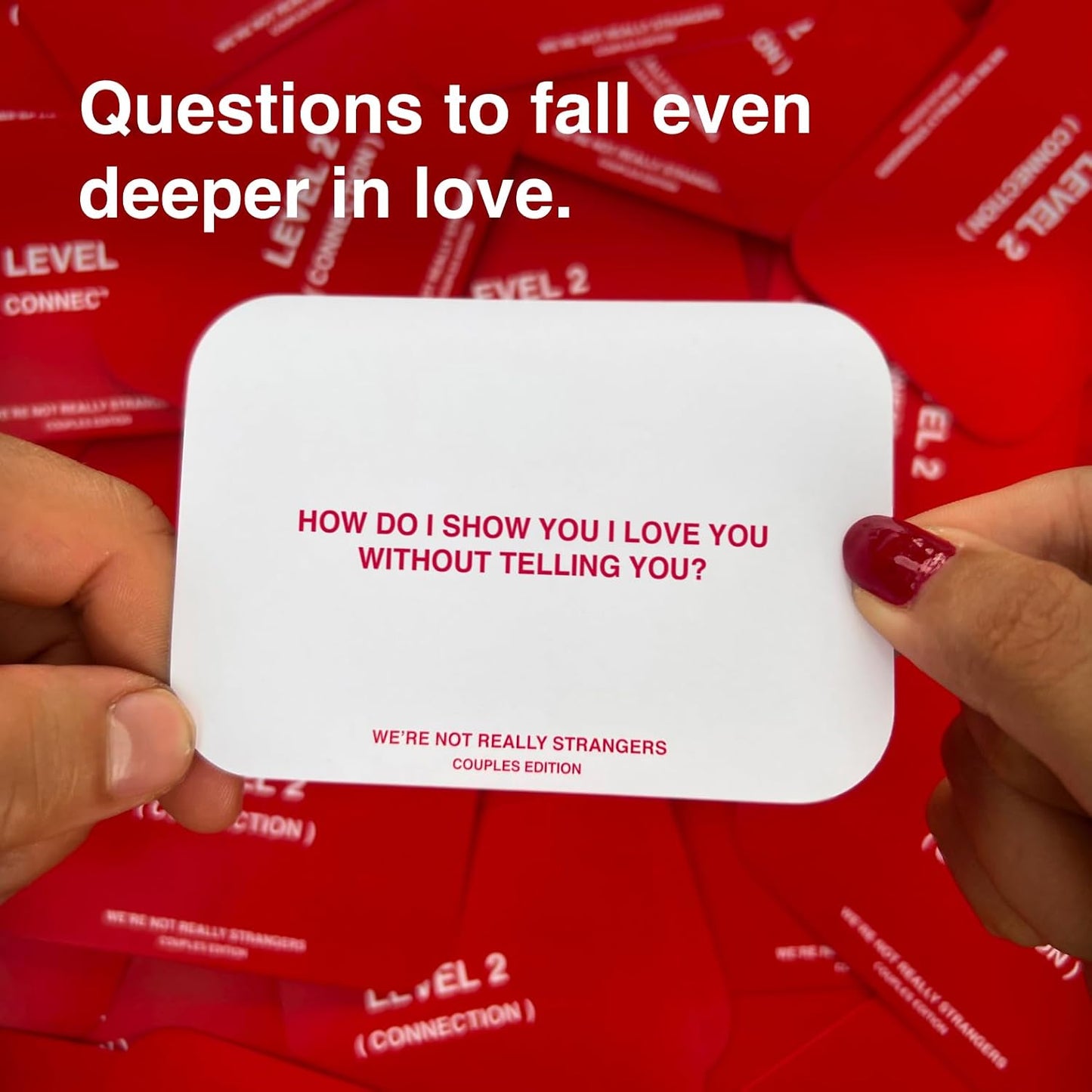 HotWE'RE NOT REALLY STRANGERS Couples Edition Card Game - 150 Conversation Cards for Couples - 2 Player Game for Memorable Date Nights & Game Nights, Ages 15+, 2 Players