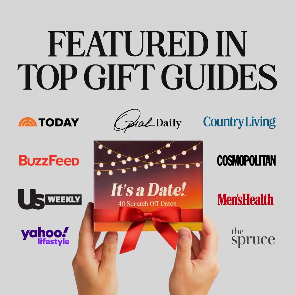 Hot It's a Date!, 40 Fun and Romantic Scratch Off Date Night Ideas for Him, Her, Girlfriend, Boyfriend, Wife, Husband & Couples, Valentine's Gift for Men and Women