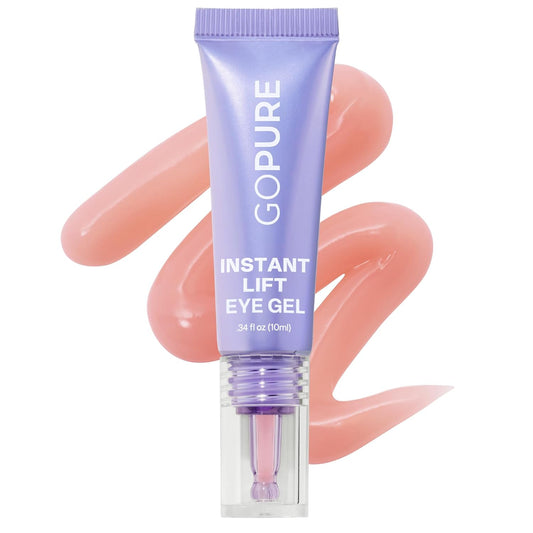 HotgoPure NEW Instant Lift Eye Gel - For the look of Puffiness & Bags, Wrinkles, Fine Lines and Dark Circles, Anti Aging Skin Care for Men & Women with MaxLift3 Biotech Under Eye Brightener