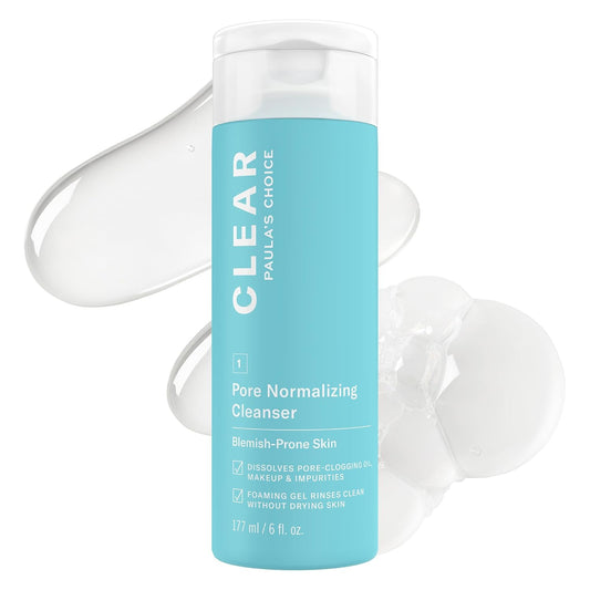 HotPaula's Choice CLEAR Pore Normalizing Facial Cleanser, Acne Daily Face Wash, Salicylic Acid Face Cleanser for Clogged & Enlarged Pores, Redness, Suitable for Blackhead-Prone Skin Fragrance Free
