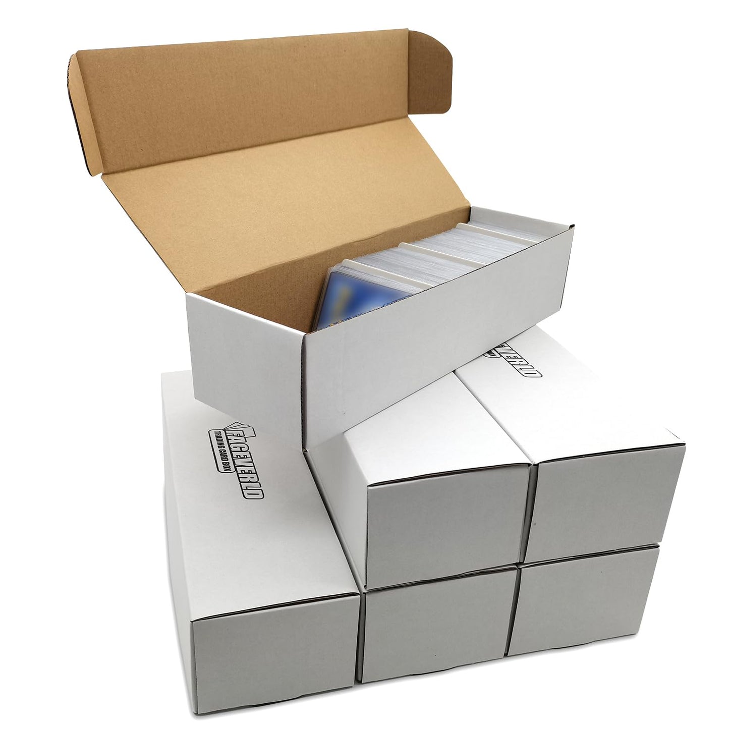 Hot Fageverld Trading Card Storage Box, Mtg Storage Box with Dividers, Cardboard Collector Box for TCG, Baseball Sports Cards, 6 Count