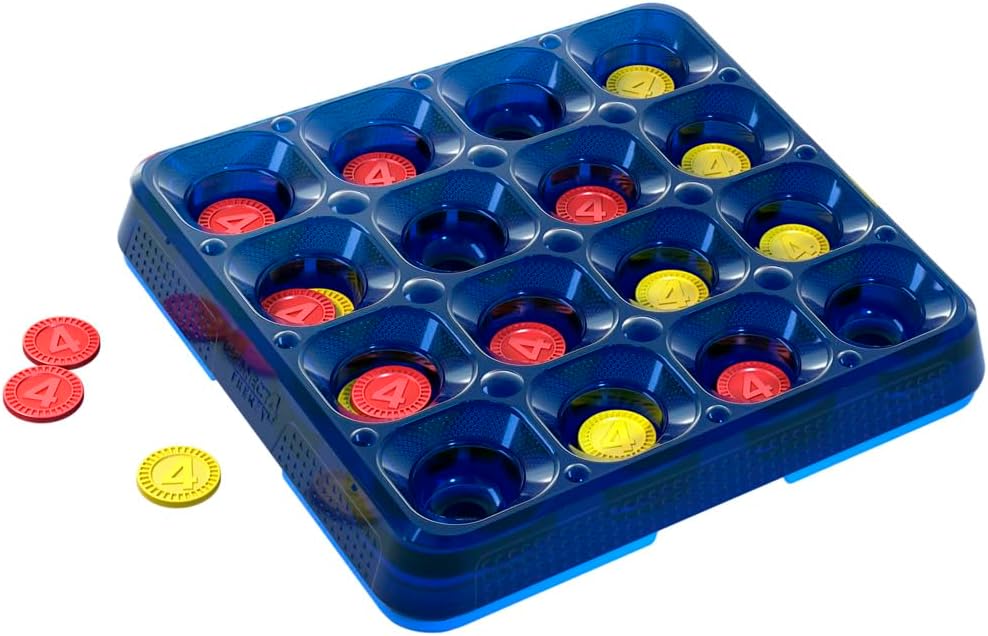 Hot Connect 4 Frenzy Game | Bounce Discs 4 The Win | Family Party Games for Kids, Teens, and Adults | Ages 8+ | 2 to 6 Players | 10 Mins. | Portable Games