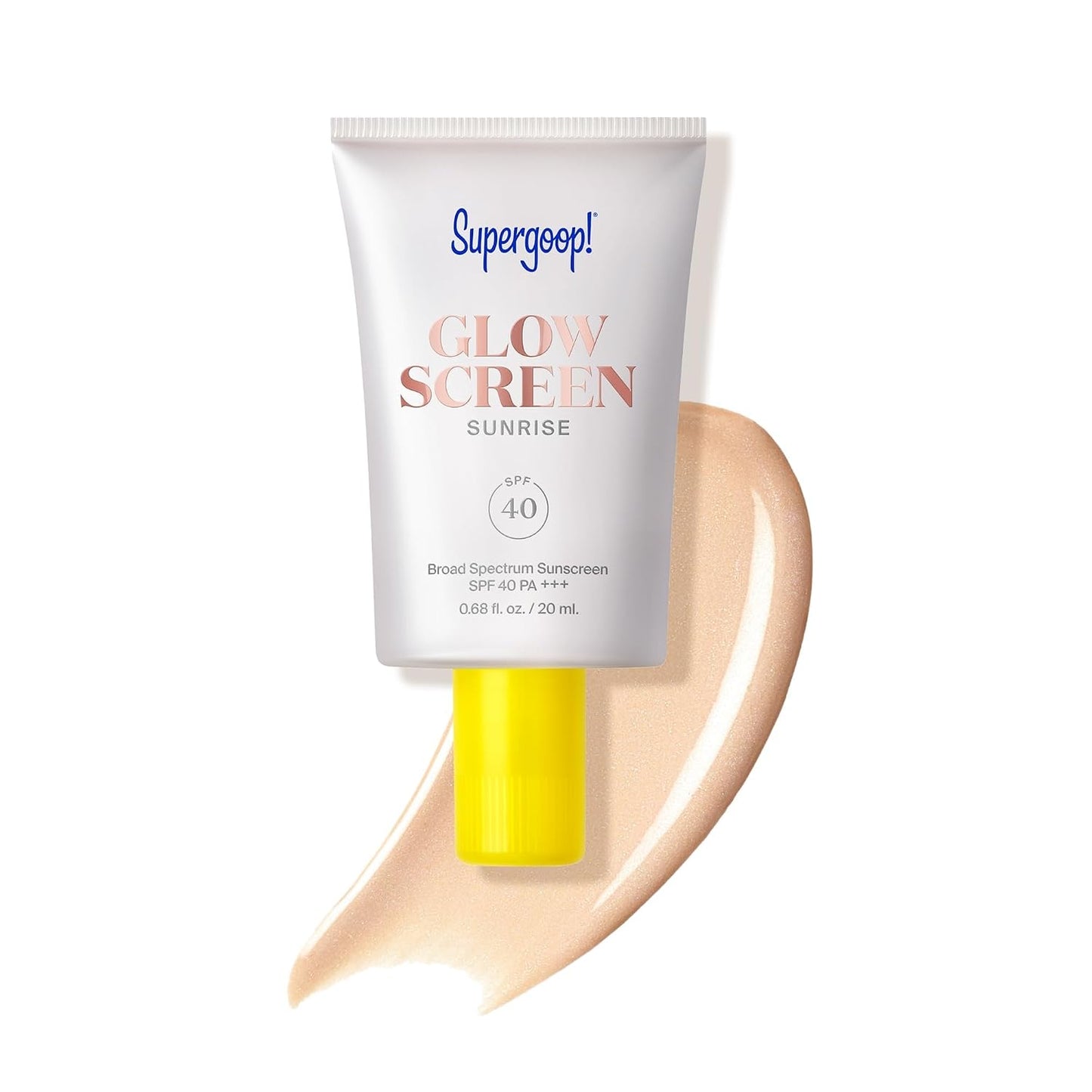 HotSupergoop! Glowscreen SPF 40 - Glowy Primer + Broad Spectrum Tinted Sunscreen - Helps Filter Blue Light - Hydration - Hyaluronic Acid & Vitamin B6
