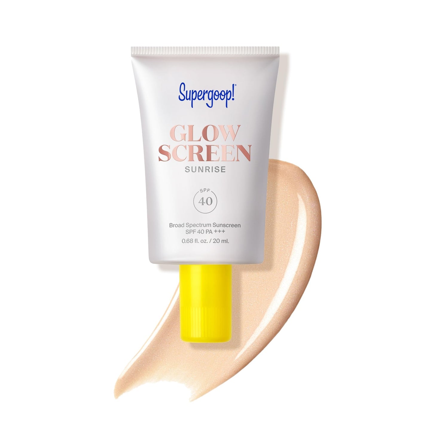 HotSupergoop! Glowscreen SPF 40 - Glowy Primer + Broad Spectrum Tinted Sunscreen - Helps Filter Blue Light - Hydration - Hyaluronic Acid & Vitamin B6