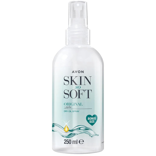 HotAVON SKIN SO SOFT Original Dry Oil Spray – Lightweight Moisturizing Body Oil with Jojoba & Vitamin E, Fast Absorbing, Non-Greasy, 8.45 fl oz (250 ML)