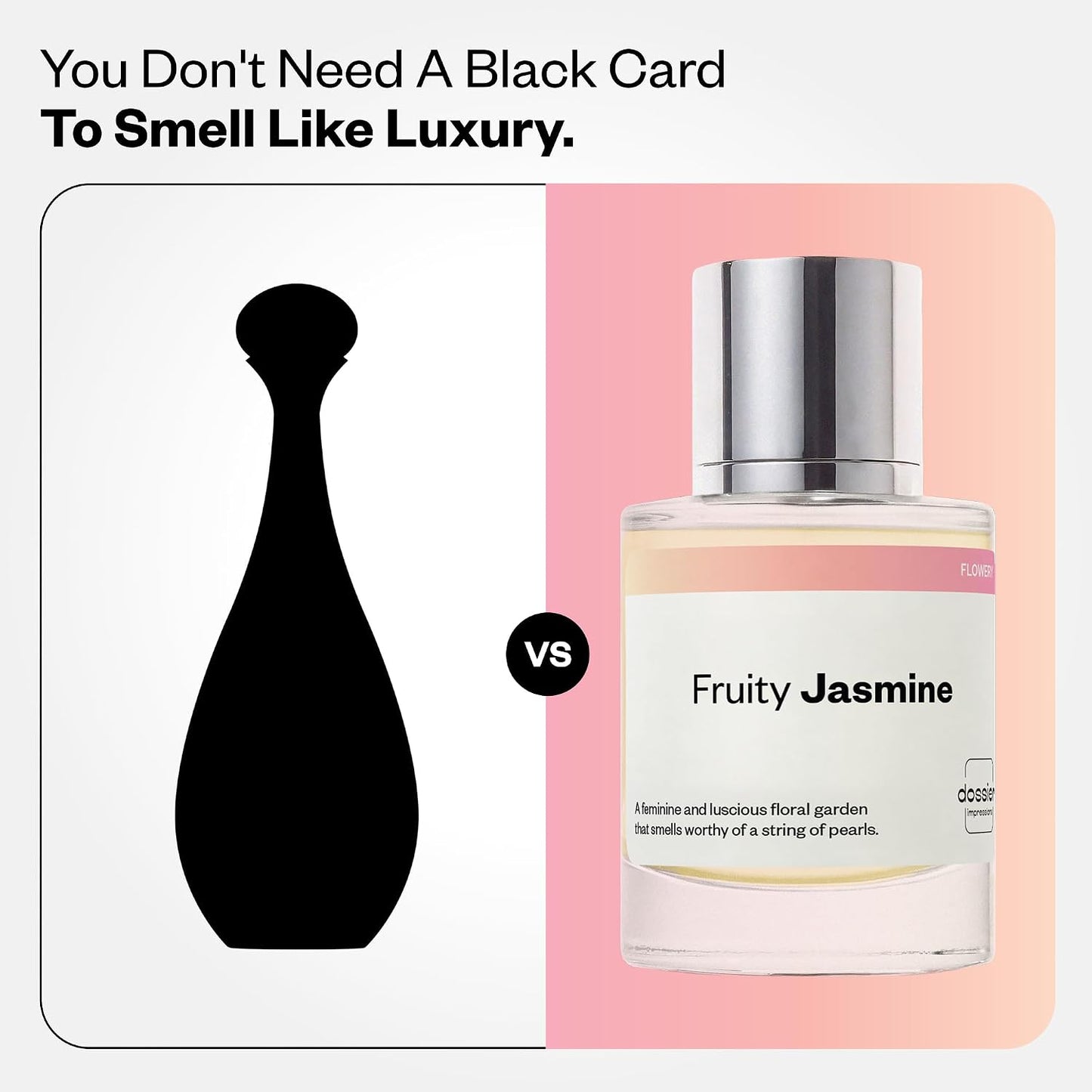 Hot Dossier - Fruity Jasmine - Eau de Parfum - Inspired by J'adore - Long-Lasting Fragrance - Feminine - 1.7 fl oz (50ml)