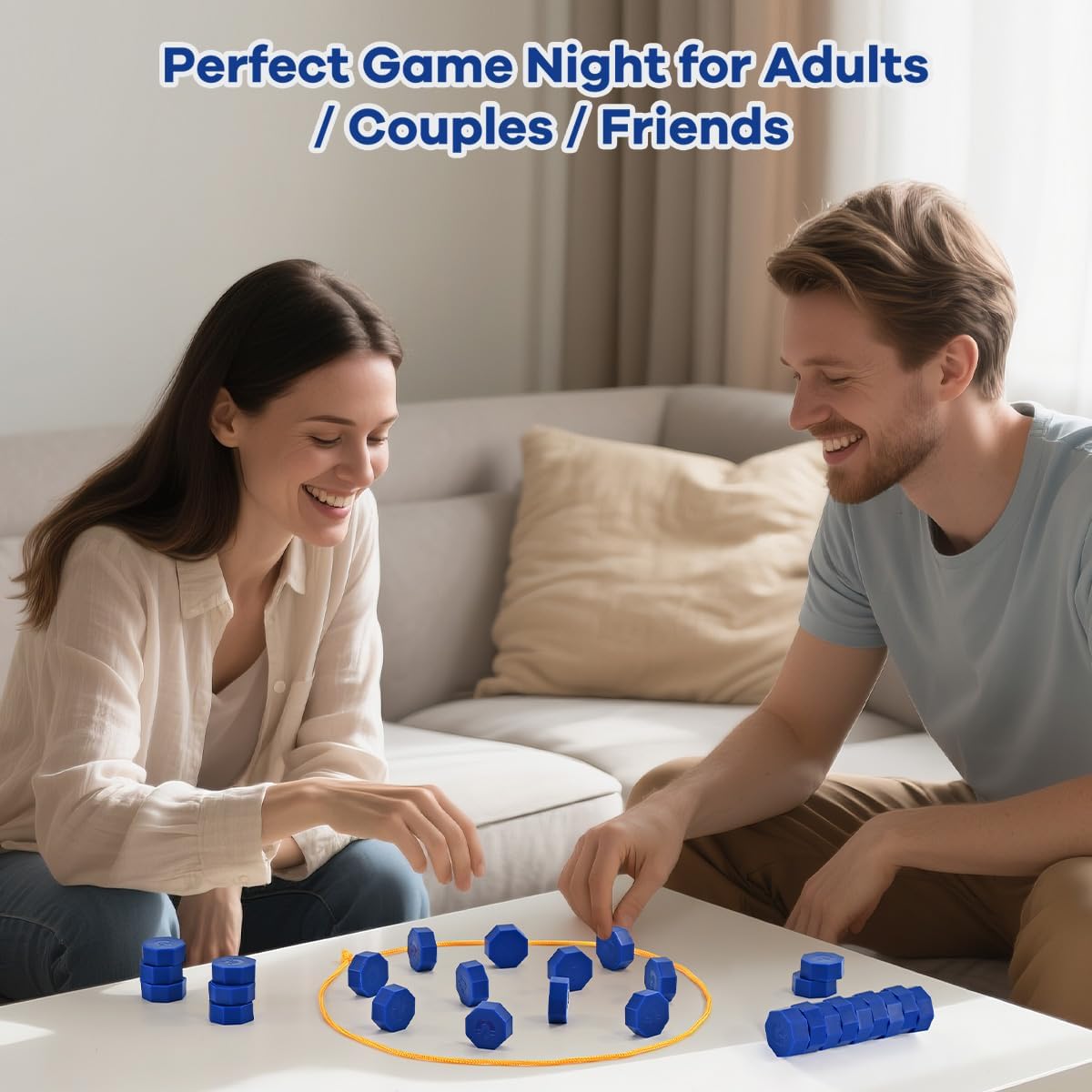 Hot Bameca Magnetic Chess Game with Full-Size Stones, Magnet Game with String | for Family & Party & Travel & Camping, Puzzle Strategy Games, 2 Player Games for Kids & Adults