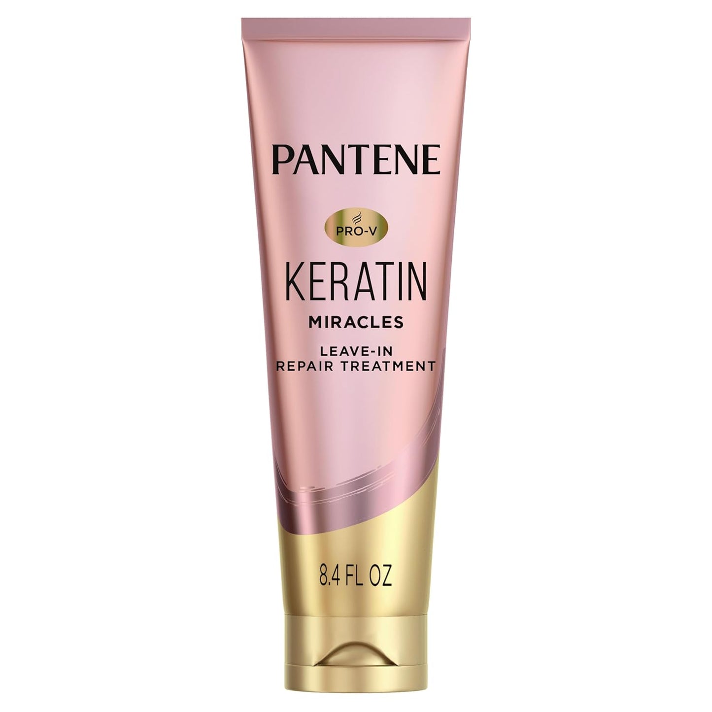 HotPantene Keratin Leave-In Conditioner with Argan Oil, Protein Treatment for Dry, Damaged & Color-Treated Hair, Repairs Split Ends & Protects from Damage, Formaldehyde-Free, 8.4 Fl Oz